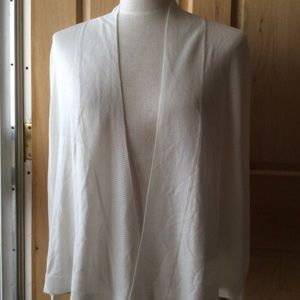 White flyaway cardigan